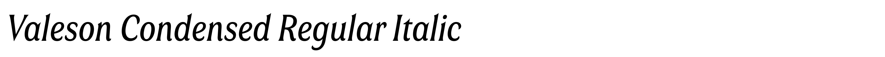 Valeson Condensed Regular Italic